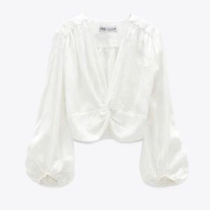COPY - Zara silky crop full sleeve top